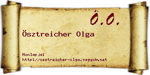 Ösztreicher Olga névjegykártya